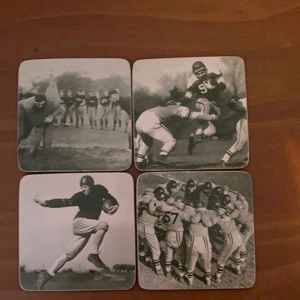 Pottery Barn Football coasters